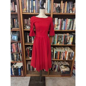 Stop Staring Alicia Estrada Women’s Large Red 1950s Themed Party Swing Dress
